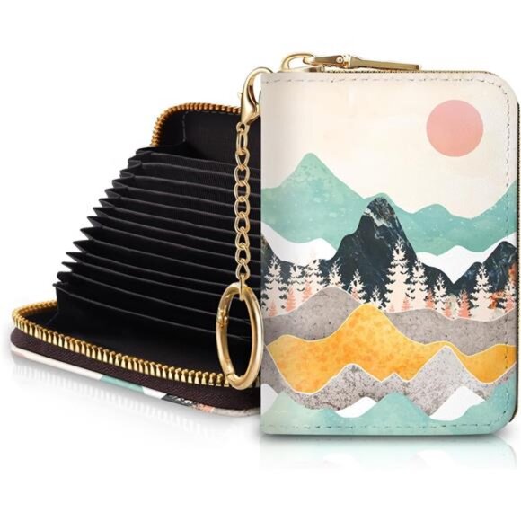 RFID Credit Card Holder Wallets for Women Sunrise - Picture 1 of 6